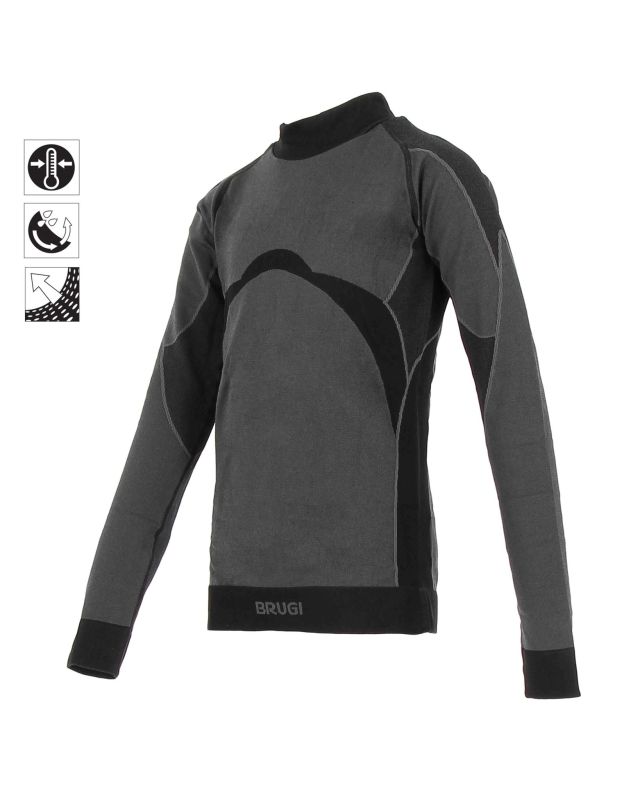 Product: BRUGI - T-SHIRT ML INTIMO TERMICO JR BOY BLACK (2 of 2)