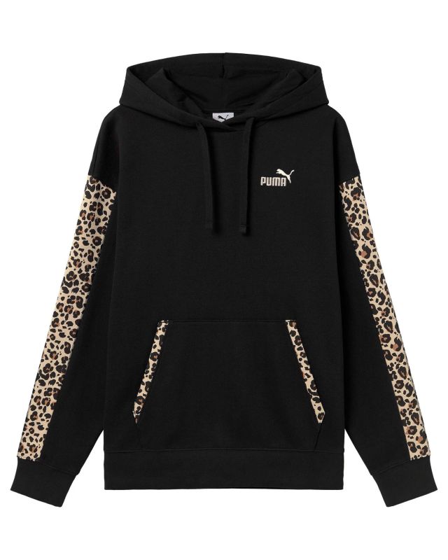 Product: PUMA - FELPA CON CAPPUCCIO NERA LEOPARDATA ESSENTIAL GRAPHIC ANIMAL COMFORT DA DONNA , 688084-51 (2 of 3)
