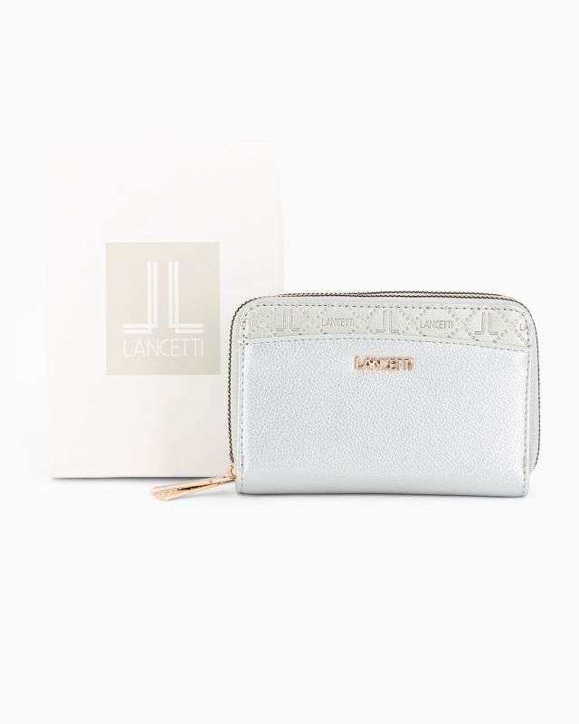 Product: LANCETTI - Portafoglio argento con due scomparti principali (1 of 3)
