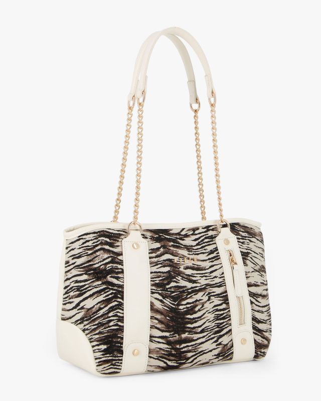 Product: RIFLE - Borsa due manici animalier beige (1 of 4)