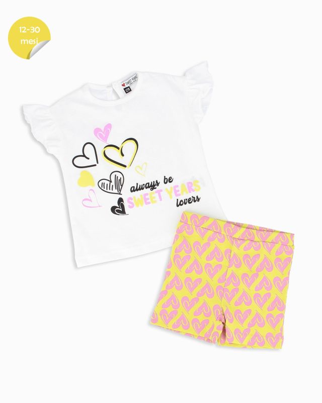Product: SWEET YEARS - Completo mezza manica verde lime neonata 12-30 mesi in cotone (1 of 3)