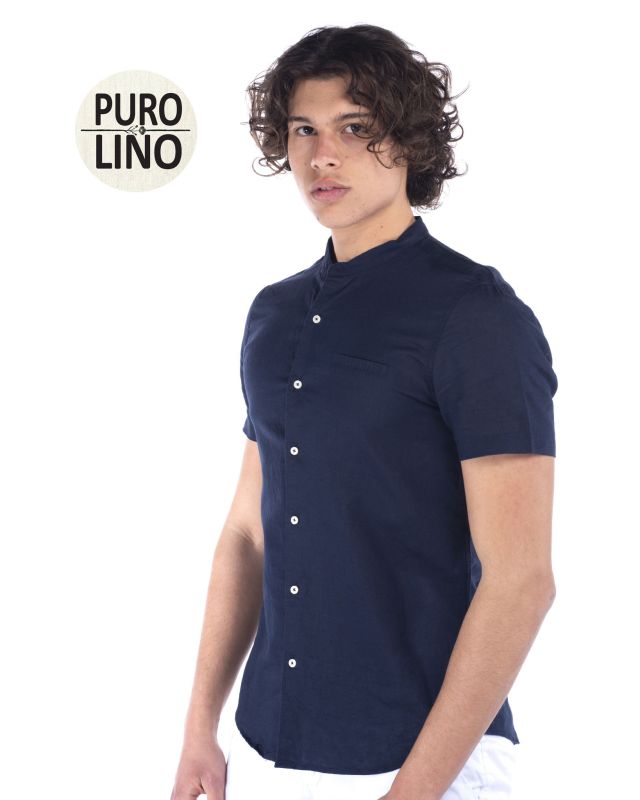 Product: CAMICIA MANICA CORTA COREANA IN LINO (4 of 4)