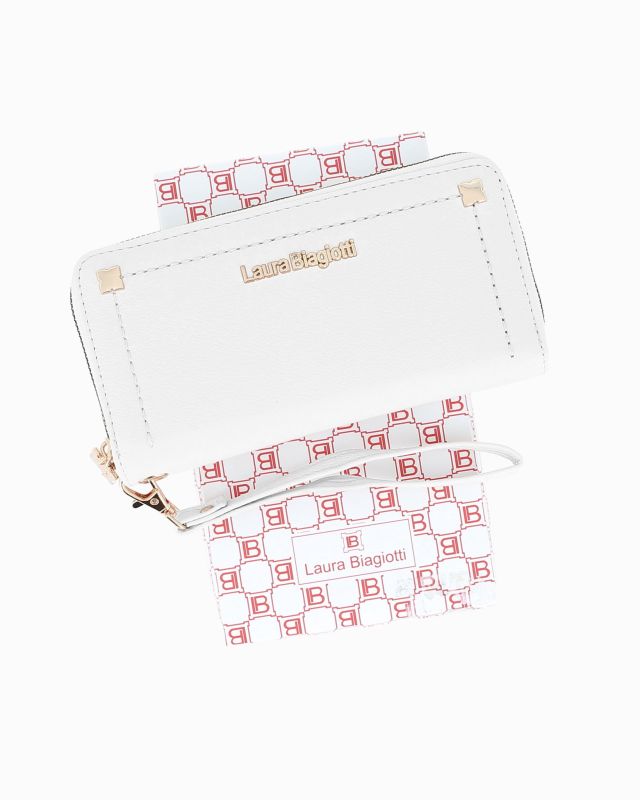 Product: LAURA BIAGIOTTI - Portafoglio bianco con due scomparti principali, polsiera removbiile (1 of 3)