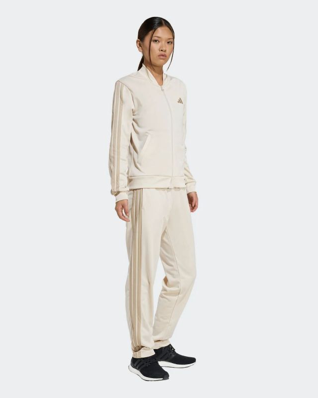 Product: ADIDAS - COMPLETO TUTA BEIGE DA DONNA CON FELPA FULL ZIP 3 STRISCE - KB8162 (1 of 7)