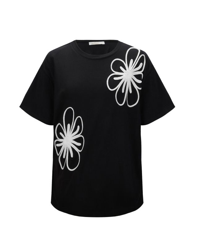 Product: BACHATA -Tshirt manica corta con stampa fiori (1 of 2)