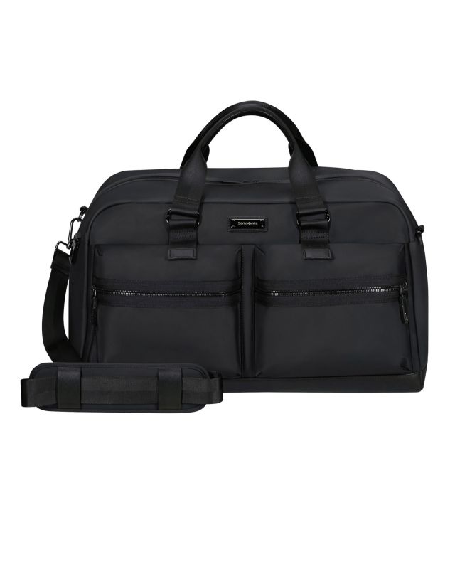 Product: SAMSONITE - Borsone nero con doppia tasca frontale e tracolla removibile (1 of 4)