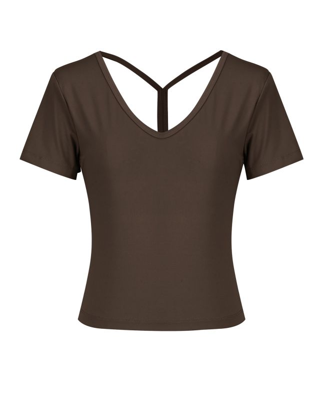 Product: BACHATA -Tshirt manica corta marrone (1 of 2)