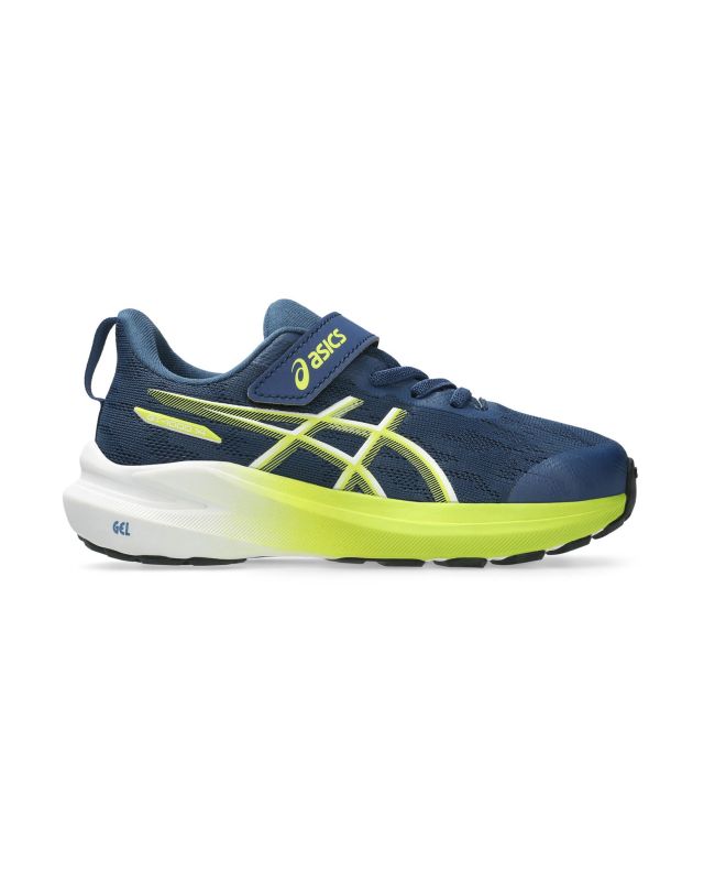 Product: ASICS - SNEAKERS KIDS GT-1000 14 PS DAL  28.5 AL 35 BLU CON DETTAGLI  BIANCHI E GIALLO FLUO, 1014A381_404 (1 of 7)