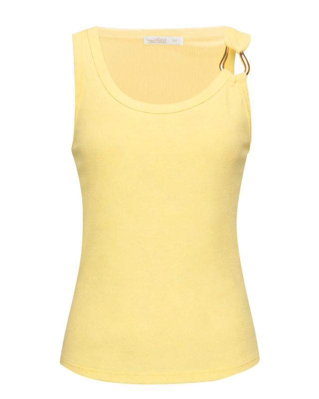 Product: BACHATA - Canotta spalla larga a costine gialla (1 of 2)