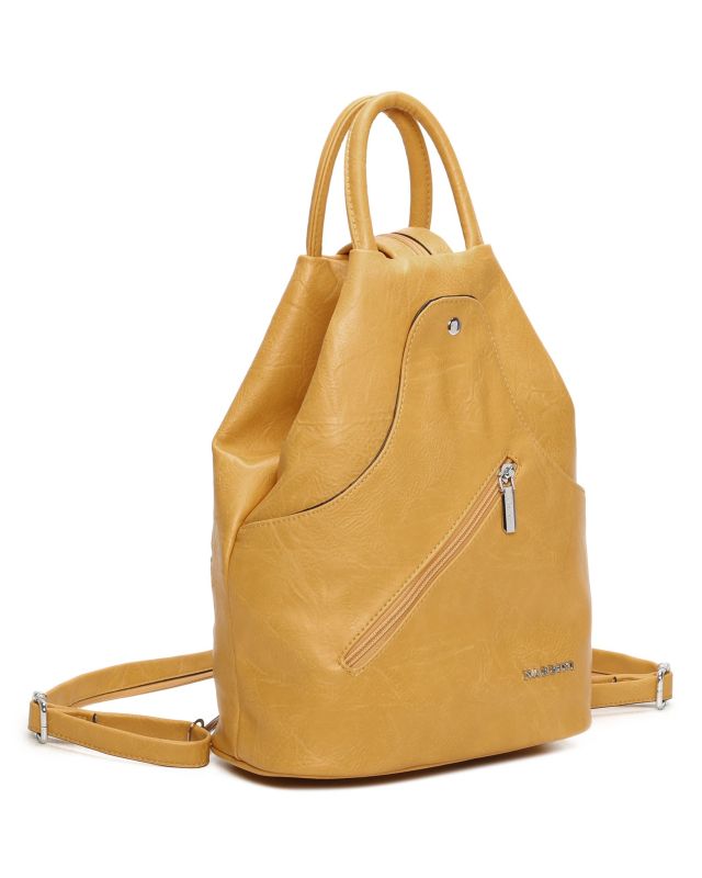 Product: NARDINI - Zaino giallo due manici con tasca frontale e spalline regolabili con zip (1 of 3)