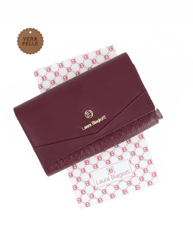 Product: LAURA BIAGIOTTI - Portafoglio bordeaux con patta (1 of 3)