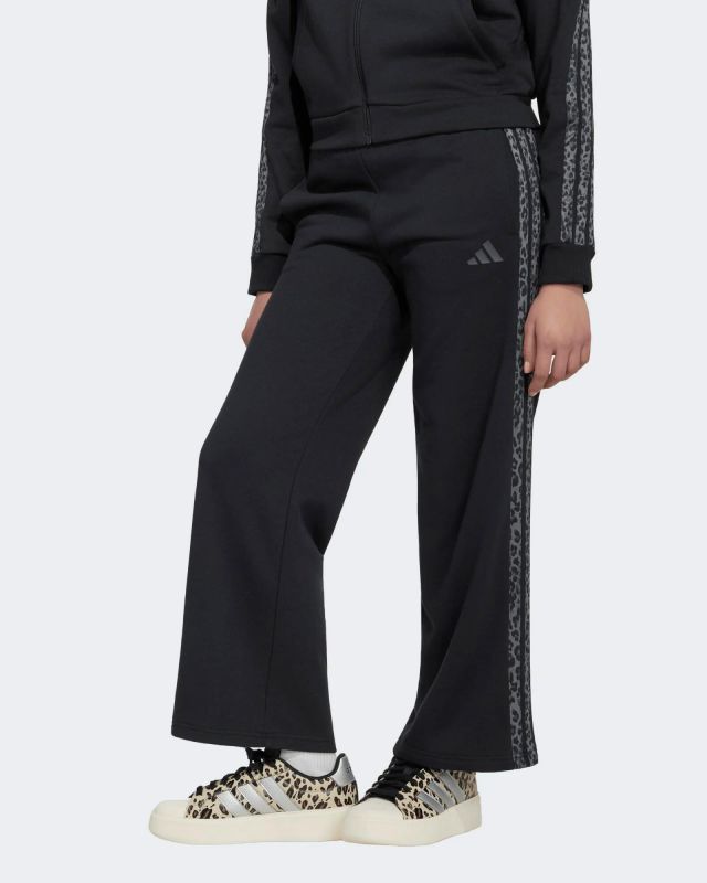 Prodotto: ADIDAS - PANTALONE TUTA JUNIOR ( 9-15 ANNI) AN 3S FT PT NERO CON DETTAGLI LEOPARDATI, KC7199