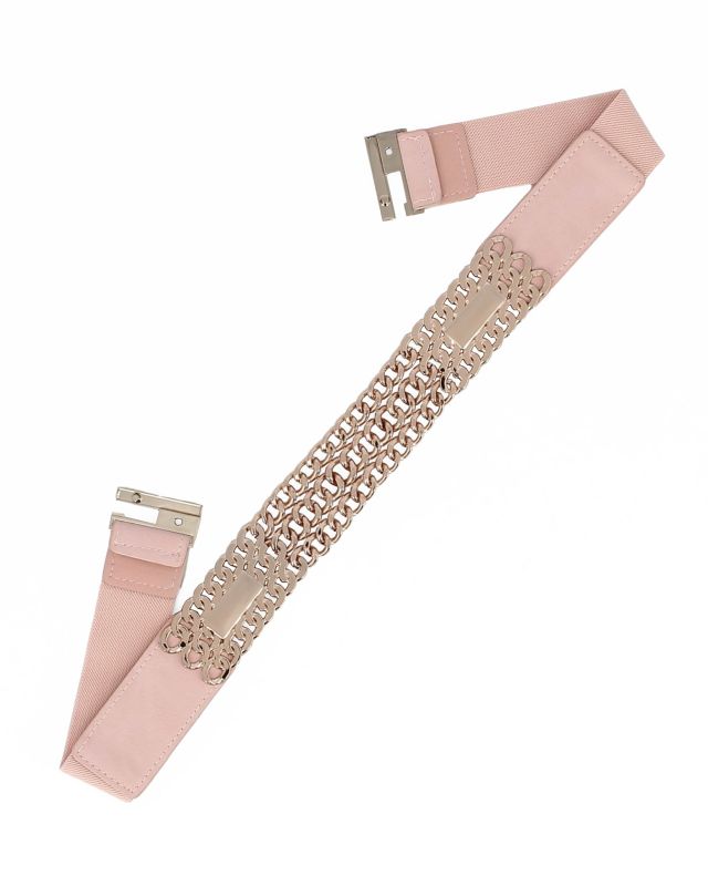 Prodotto: CINTURA ELASTICA ROSA CON CATENA E CHIUSURA AD INCASTRO