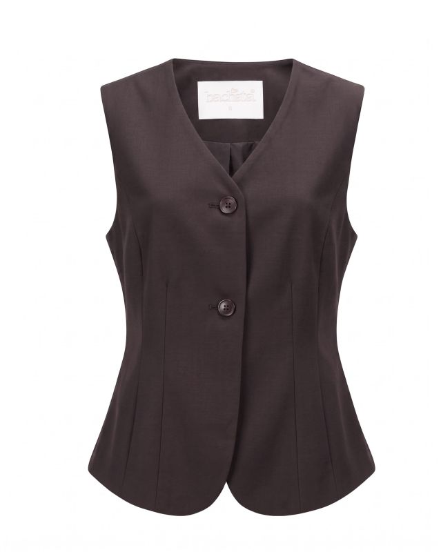 Prodotto: BACHATA - Gilet marrone con bottoni
