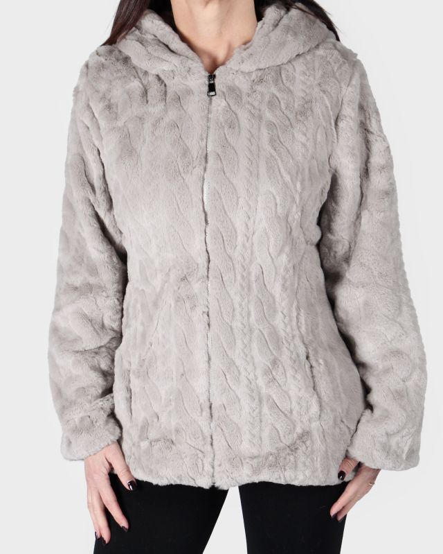 Prodotto: PELLICCETTA FULL ZIP CON CAPPUCCIO