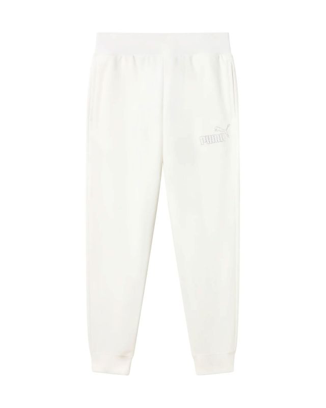 Prodotto: PUMA - PANTALONE ESSENTIAL BIANCO DA DONNA CON LOGO STRASS PER ALLENAMENTO, 693547-02