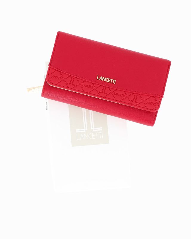 Prodotto: LANCETTI - Portafoglio rosso con patta