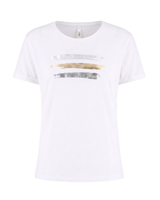 Prodotto: TATOO - Tshirt manica corta con stampa e scritta bianca in cotone