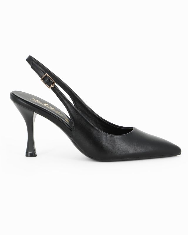 Prodotto: MISS GLOBO - Décolleté slingback nera, tacco 8,5CM