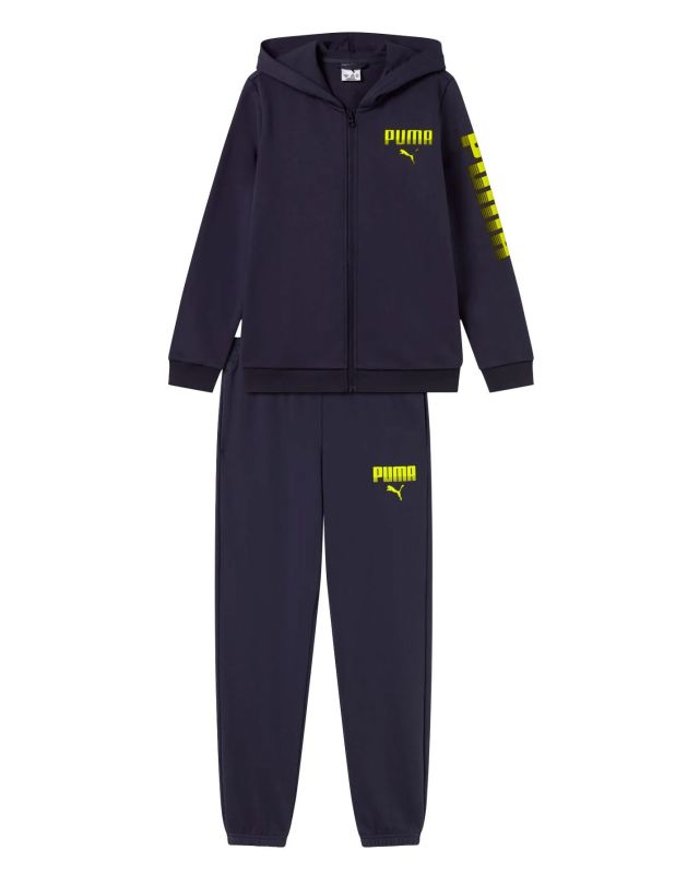 Prodotto: PUMA - COMPLETO TUTA CON CAPPUCCIO  FULL ZIP BLU  ESSENTIAL GRAPHIC FZ DA UOMO, 694945-16