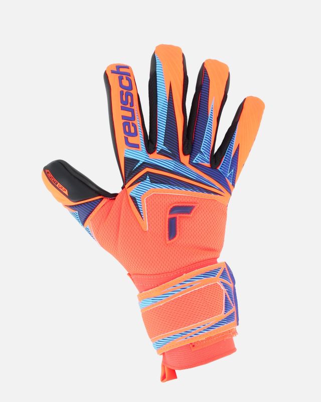 Prodotto: REUSCH  - GUANTI DA PORTIERE ARANCIONI FLUO, BLU E NERI GUANTI PORTIERE ATTRAKT INFINITY PLUS- 5660723