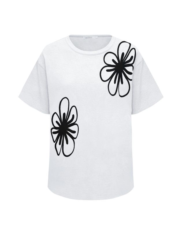 Prodotto: BACHATA -Tshirt manica corta con stampa fiori