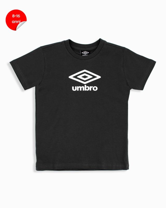 Prodotto: UMBRO - Tshirt manica corta ragazzi 8-16 anni nera in cotone