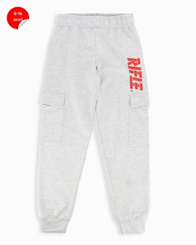 Prodotto: RIFLE - PANTALONE TUTA GRIGIO CON TASCONI 8-16 ANNI