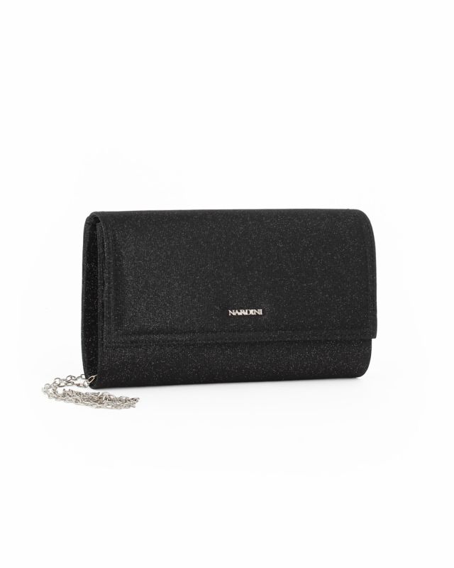Prodotto: NARDINI - Pochette argento in lurex con patta