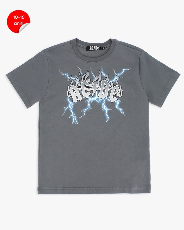 Prodotto: ACDC - TSHIRT MANICA CORTA GRIGIA IN COTONE PER RAGAZZI