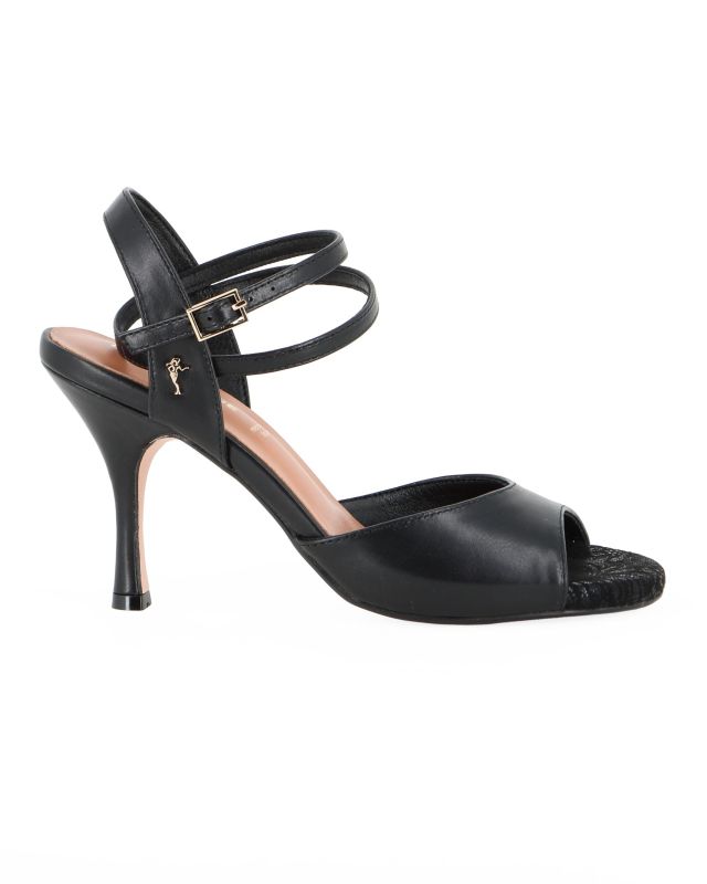 Prodotto: GLOBODANCE - Scarpa da ballo nera con sottopiede in VERA PELLE memory foam, tacco 9CM