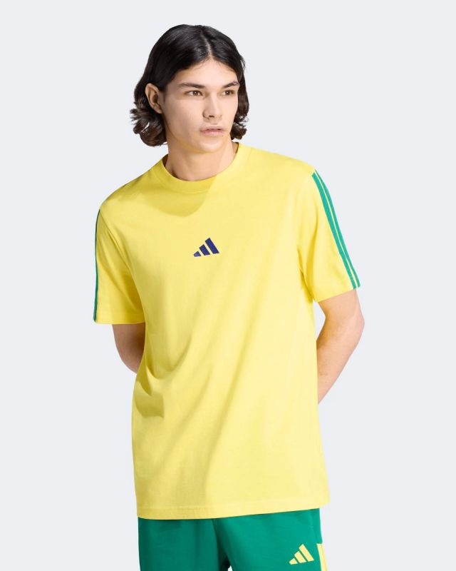 Prodotto: ADIDAS - TSHIRT GIALLA DA UOMO CON 3 BANDE - KR7569