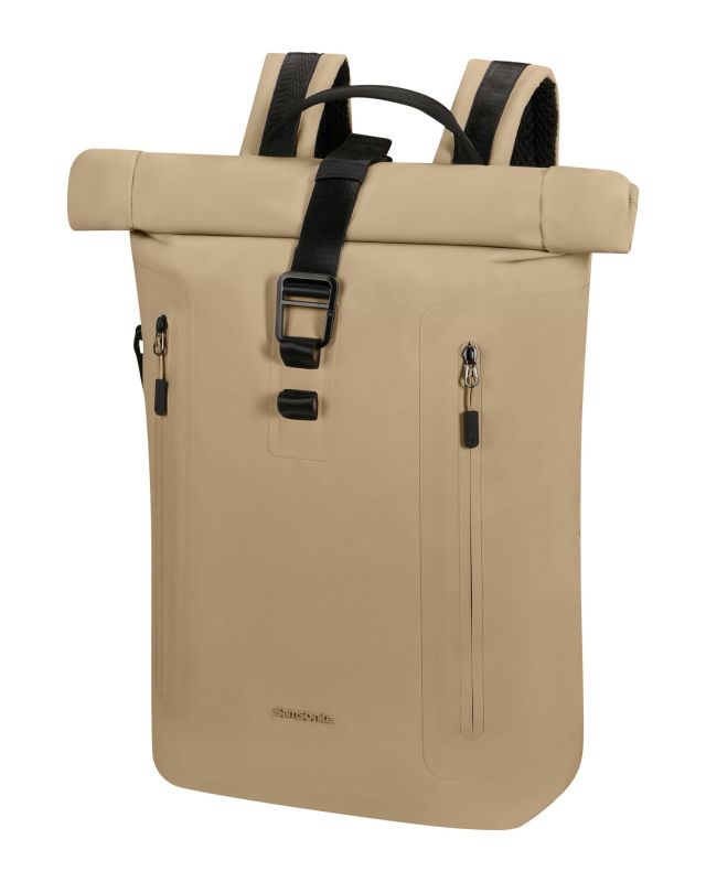 Prodotto: SAMSONITE - Zaino beige con chiusura a rullo con tasca porta pc fino a 15.6''