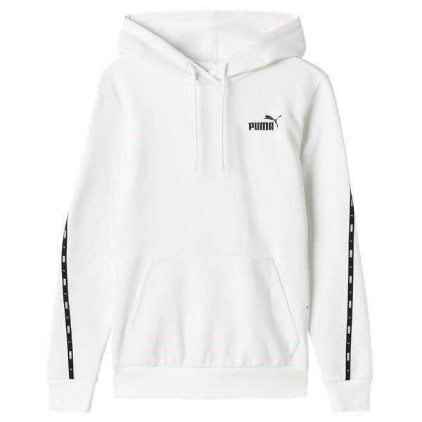 Prodotto: PUMA - Felpa da donna bianca con cappuccio e banda logo laterale