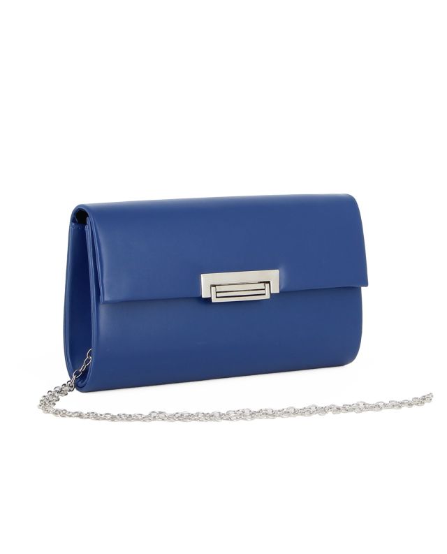 Prodotto: MISS GLOBO - Pochette blu con patta e chiusura metallica a incastro