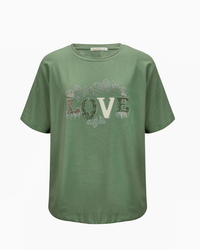 Prodotto: BACHATA - Tshirt manica corta con scritta "LOVE"