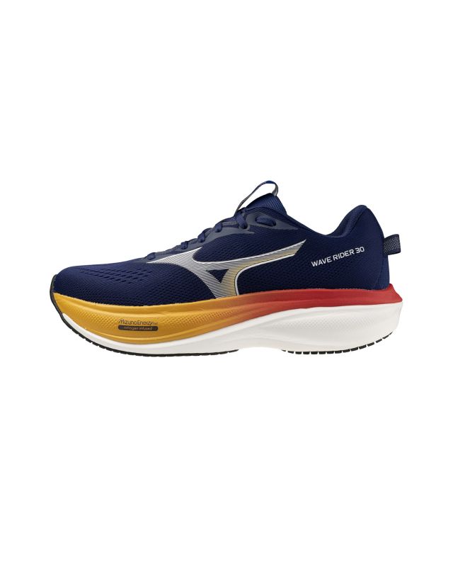 Prodotto: MIZUNO - SNEAKERS WAVE RIDER 30 BLU CON DETTAGLI BIANCHI E ARANCIONE DA UOMO, J1GM2620-54
