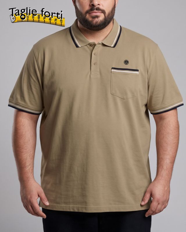 Prodotto: NAVY SAIL - Polo over manica corta beige