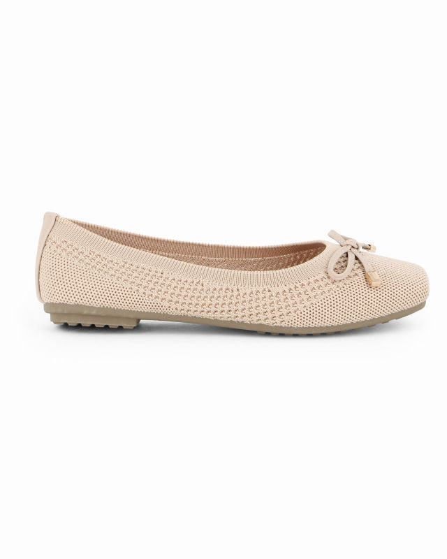 Prodotto: TATOO - Ballerina beige intrecciata con fiocco