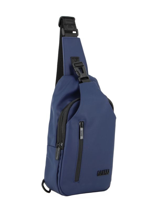 Prodotto: COVERI COLLECTION - Borsello monospalla blu con tre scomparti principali