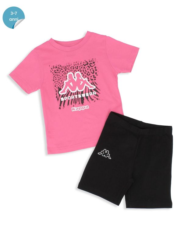 Prodotto: KAPPA - Completo mezza manica bambina 3-7 anni rosa in cotone