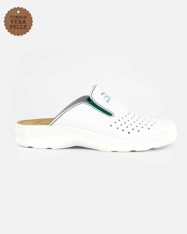 Prodotto: FLY FLOT- Ciabatta sanitaria in VERA PELLE,  MADE IN ITALY