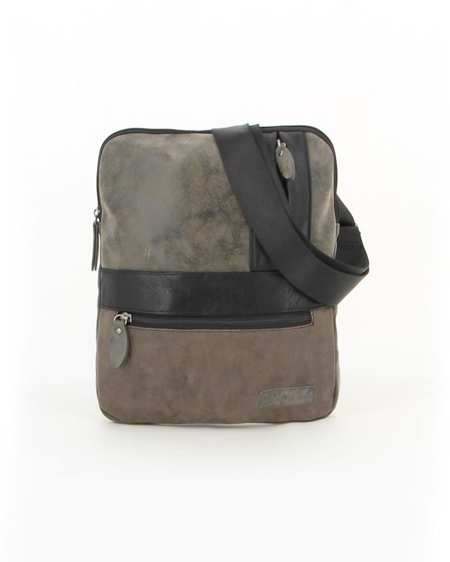Prodotto: AUSTRALIAN - Borsello uomo trasversale nero  con due tasche frontali