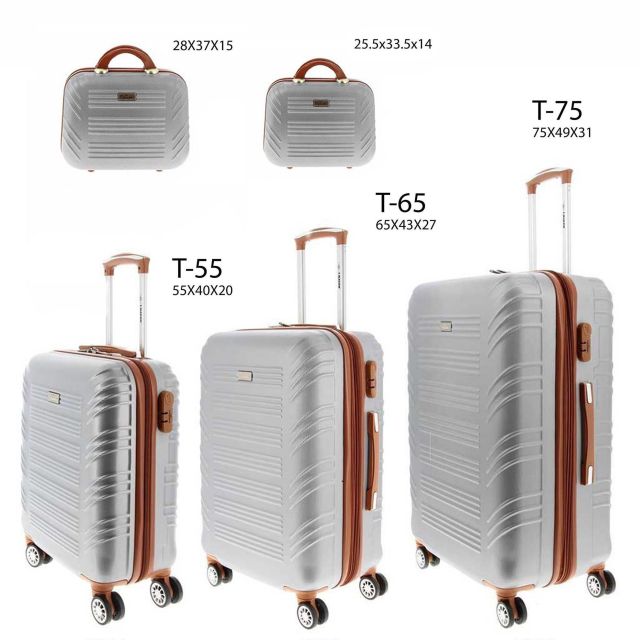 Prodotto: CHARRO- Trolley in ABS con 4 ruote doppie ed espansione