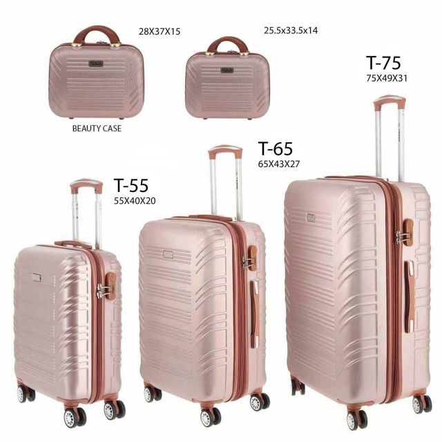 Prodotto: CHARRO- Trolley in ABS con 4 ruote doppie ed espansione