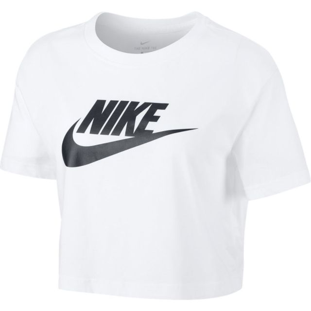 Prodotto: NIKE - T shirt da donna bianca loose fit con logo nero