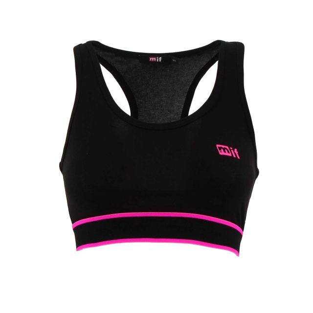 Prodotto: MIF - DONNA TOP CON ELASTICO E SCRITTA FLUO