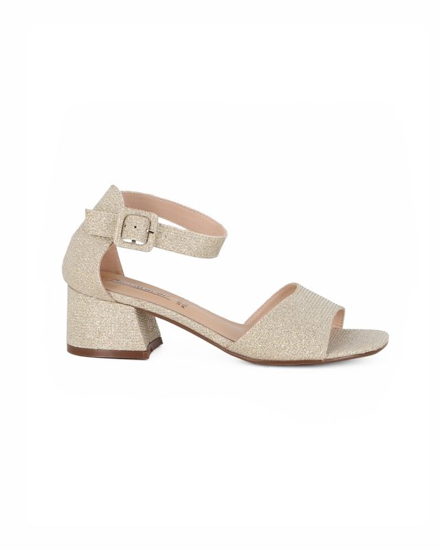 Prodotto: MISS GLOBO- Sandalo lurex con sottopiede in VERA PELLE, tacco 5CM