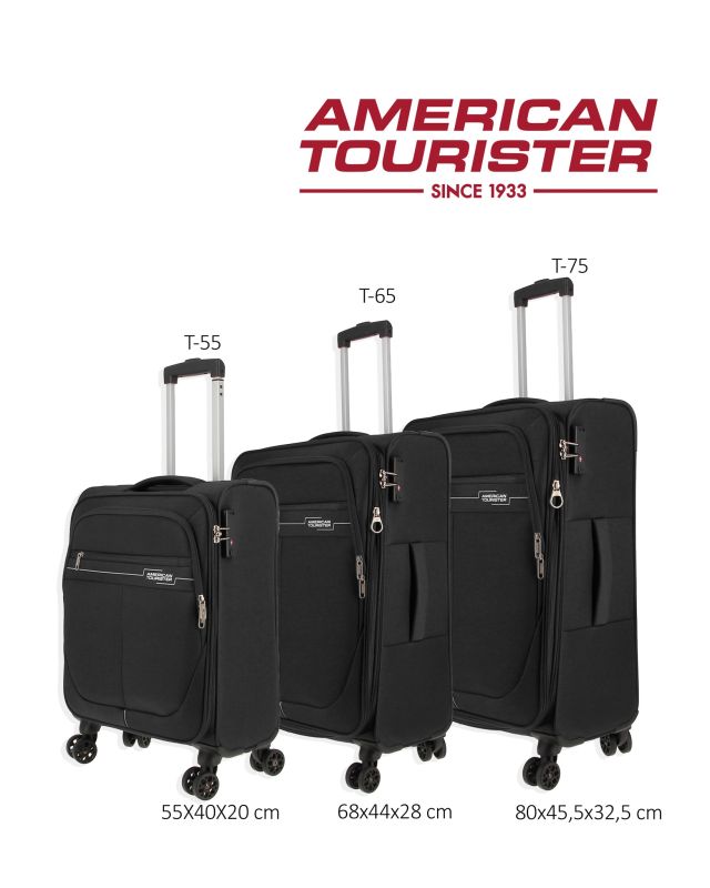 Prodotto: AMERICAN TOURISTER- DEEP DIVE  TROLLEY TESSUTO 4 RUOTE CON COMBINAZIONE TSA