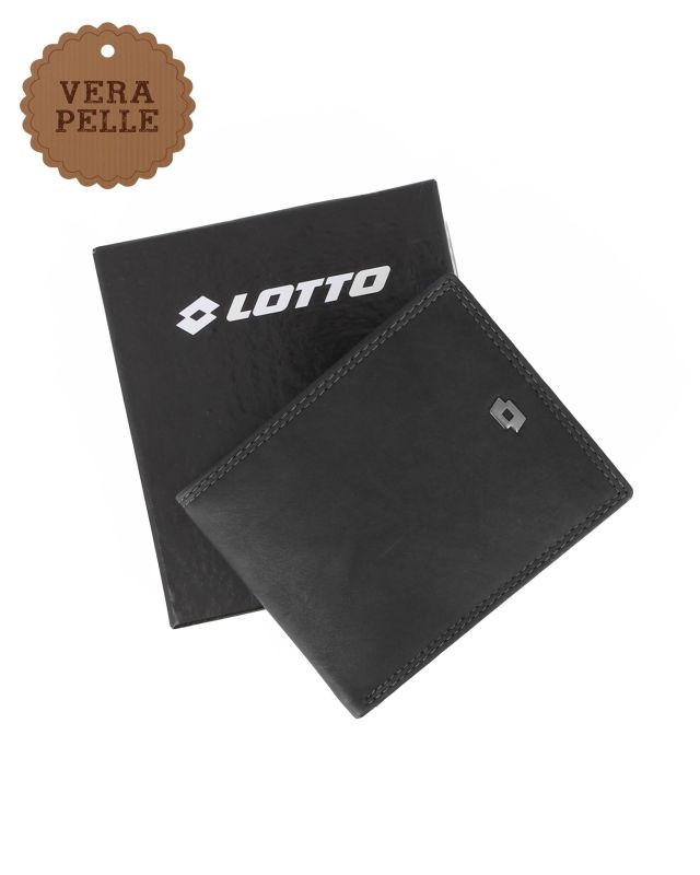 Prodotto: LOTTO - Portafoglio uomo nero in VERA PELLE